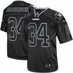 Jerseys Factory Cheap Nike Raiders #34 Bo Jackson Lights Out Bla