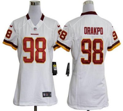 Jerseys Factory Cheap Nike Redskins #98 Brian Orakpo White Women