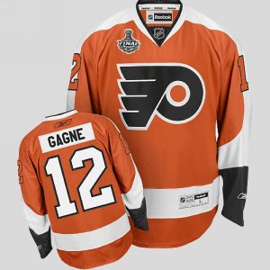 Jerseys Factory Cheap Flyers #12 Simon Gagne Embroidered Orange