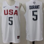 Jerseys Factory Cheap Nike Team USA #5 Kevin Durant White 2016 D