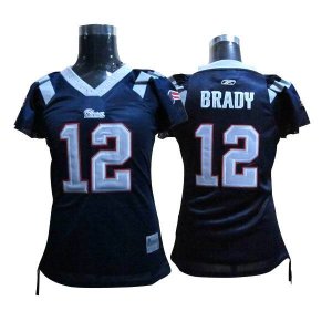 Jerseys Factory Cheap Patriots #12 Tom Brady Blue Women's Field