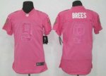 Jerseys Factory Cheap Nike Saints #9 Drew Brees Pink Sweetheart
