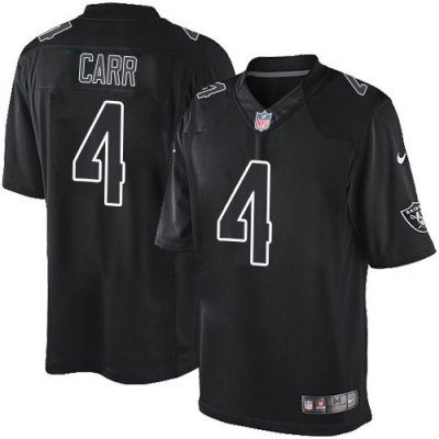 Jerseys Factory Cheap Nike Raiders #4 Derek Carr Black Men's Sti