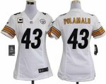 Jerseys Factory Cheap Nike Steelers #43 Troy Polamalu White With