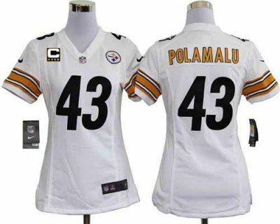 Jerseys Factory Cheap Nike Steelers #43 Troy Polamalu White With
