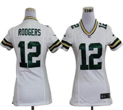 Jerseys Factory Cheap Nike Packers #12 Aaron Rodgers White Women