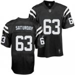 Jerseys Factory Cheap Colts #63 Jeff Saturday Black Shadow Stitc