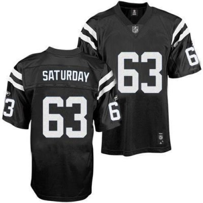 Jerseys Factory Cheap Colts #63 Jeff Saturday Black Shadow Stitc