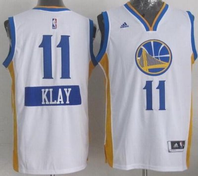 Jerseys Factory Cheap Warriors #11 Klay Thompson White 2014-15 C