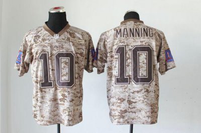 Jerseys Factory Cheap Nike Giants #10 Eli Manning Camo USMC Men'