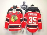 Jerseys Factory Cheap Blackhawks #35 Tony Esposito Red Sawyer Ho