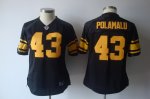Jerseys Factory Cheap Steelers #43 Troy Polamalu Black Women's A