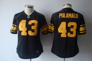 Jerseys Factory Cheap Steelers #43 Troy Polamalu Black Women's A