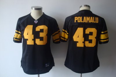 Jerseys Factory Cheap Steelers #43 Troy Polamalu Black Women's A