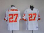Jerseys Factory Cheap Chiefs #27 Larry Johnson White Stitched NF