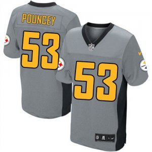 Jerseys Factory Cheap Nike Steelers #53 Maurkice Pouncey Grey Sh