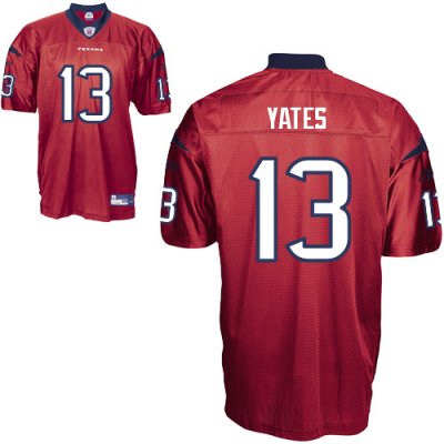 Jerseys Factory Cheap Texans #13 T.J. Yates Red Stitched NFL Jer