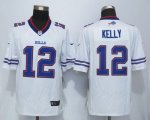 Jerseys Factory Cheap Nike Bills #12 Jim Kelly White Men's Stitc