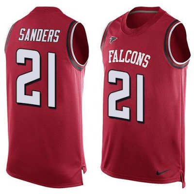 Jerseys Factory Cheap Nike Falcons #21 Deion Sanders Red Team Co