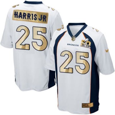 Jerseys Factory Cheap Nike Broncos #25 Chris Harris Jr White Men