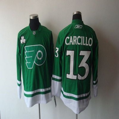 Jerseys Factory Cheap Flyers #13 Daniel Carcillo Green St. Patty