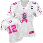 Jerseys Factory Cheap Nike Colts #12 Andrew Luck White With 30TH