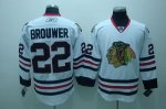 Jerseys Factory Cheap Blackhawks #22 Troy Brouwer Embroidered Wh