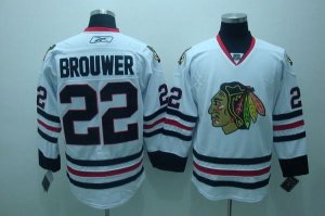 Jerseys Factory Cheap Blackhawks #22 Troy Brouwer Embroidered Wh