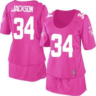 Jerseys Factory Cheap Nike Raiders #34 Bo Jackson Pink Women's B