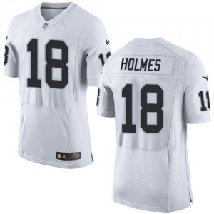 Jerseys Factory Cheap Nike Raiders #18 Andre Holmes White Men's