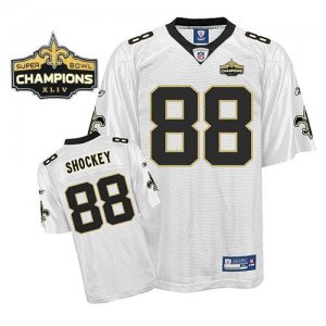 Jerseys Factory Cheap Saints #88 Jeremy Shockey White Super Bowl