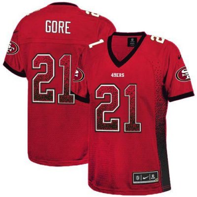 Jerseys Factory Cheap Nike 49ers #21 Frank Gore Red Team Color W