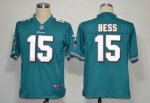 Jerseys Factory Cheap Nike Dolphins #15 Davone Bess Aqua Green T