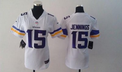 Jerseys Factory Cheap Nike Vikings #15 Greg Jennings White Women