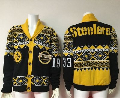 Jerseys Factory Cheap Nike Steelers #33 Black Men's Ugly Sweater