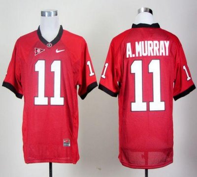 Jerseys Factory Cheap Bulldogs #11 Aaron Murray Red Embroidered