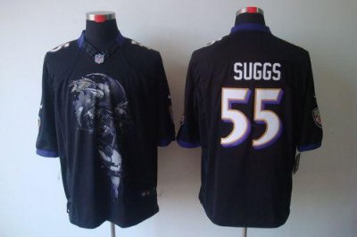 Jerseys Factory Cheap Nike Ravens #55 Terrell Suggs Black Altern