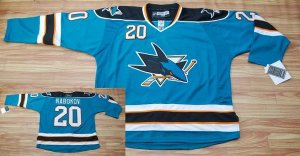 Jerseys Factory Cheap Sharks #20 Evgeni Nabokov Embroidered Blue