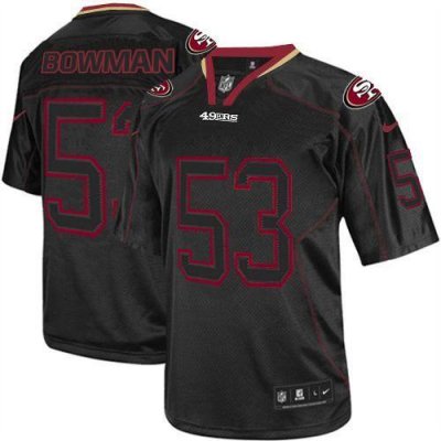 Jerseys Factory Cheap Nike 49ers #53 NaVorro Bowman Lights Out B