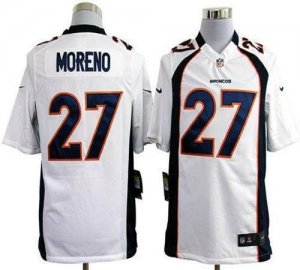 Jerseys Factory Cheap Nike Broncos #27 Knowshon Moreno White Men