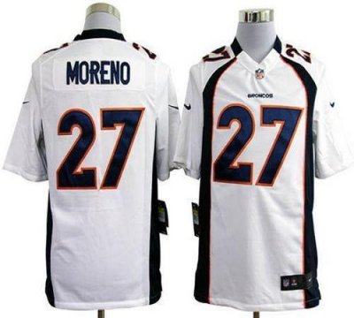 Jerseys Factory Cheap Nike Broncos #27 Knowshon Moreno White Men