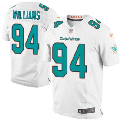 Jerseys Factory Cheap Nike Dolphins #94 Mario Williams White Men