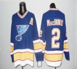 Jerseys Factory Cheap Blues CCM Throwback #2 Macinnis Blue Embro