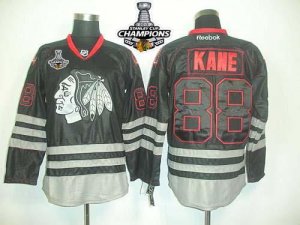 Jerseys Factory Cheap Blackhawks #88 Patrick Kane Black Ice Embr