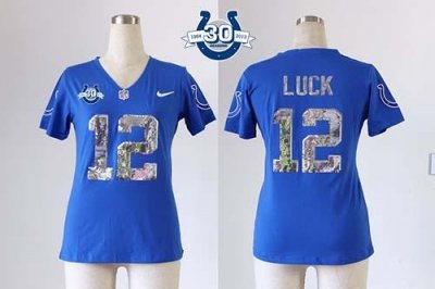 Jerseys Factory Cheap Nike Colts #12 Andrew Luck Royal Blue Team