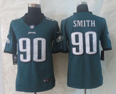 Jerseys Factory Cheap Nike Eagles #90 Marcus Smith Midnight Gree