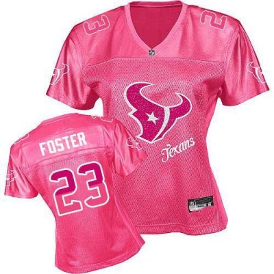 Jerseys Factory Cheap Nike Texans #23 Arian Foster Pink Women's
