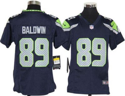 Jerseys Factory Cheap Nike Seahawks #89 Doug Baldwin Steel Blue