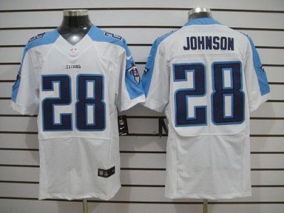 Jerseys Factory Cheap Nike Titans #28 Chris Johnson White Men's