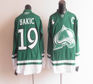 Jerseys Factory Cheap Avalanche St Patty's Day #19 Joe Sakic Gre